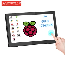 7 Inch Portable Monitor 1024x600 60Hz TouchScreen Type-C HDMI-Compatible For Laptop Xbox Switch Raspberry Pie Series Display