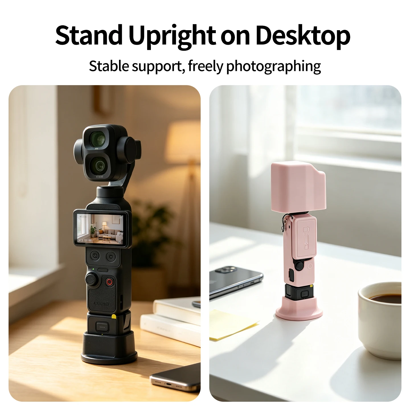 Komplettes Silikon-Schutzset für DJI Pocket 4P Gimbal-Kamera mit Silikonbasis, keine Beeinträchtigung von Tasten und Ladevorgang – Detail 6