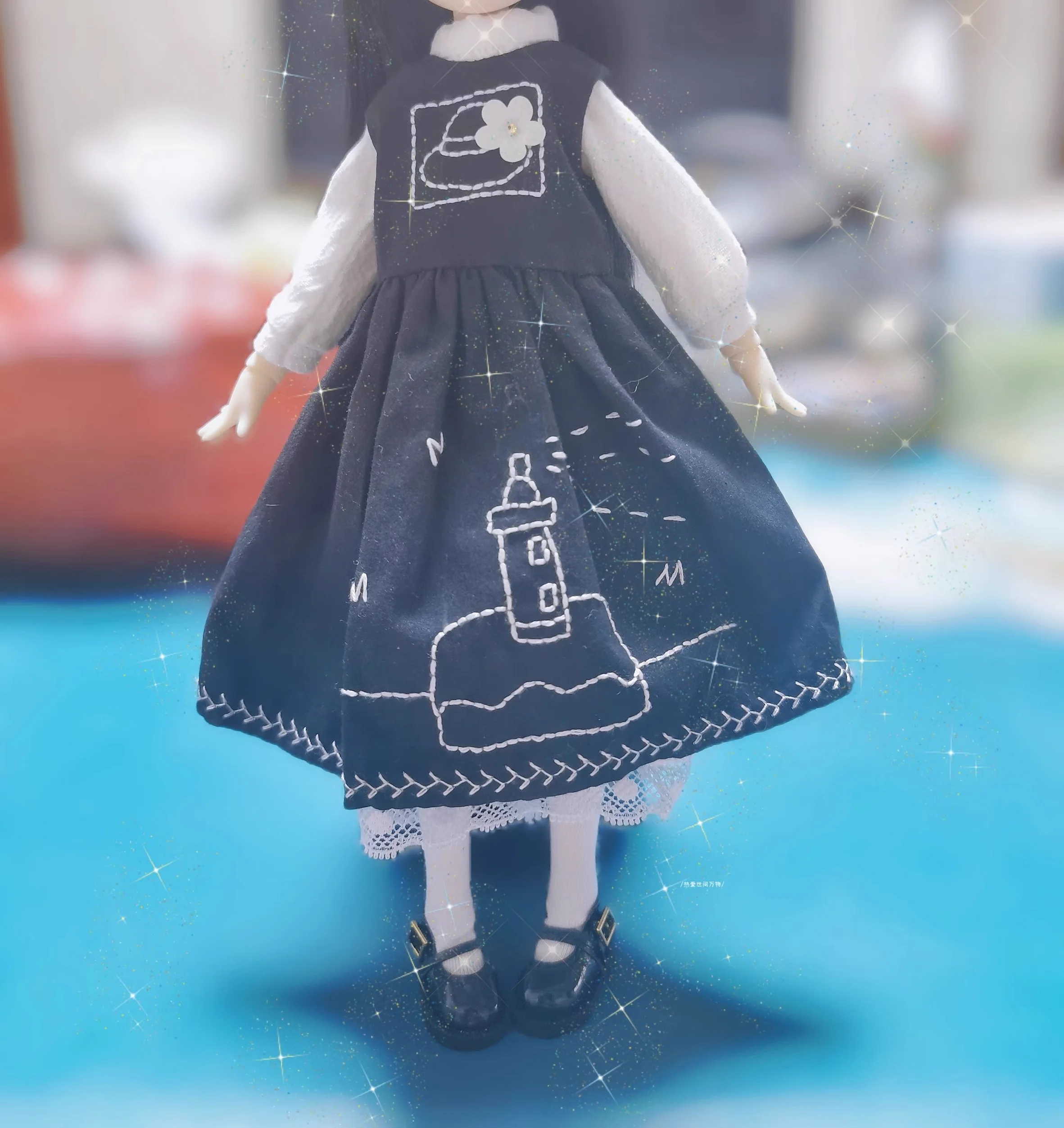 Dula Doll Clothes embroidery dress Blythe ob24 ob22 Azone Licca ICY JerryB Bjd Doll Accessories