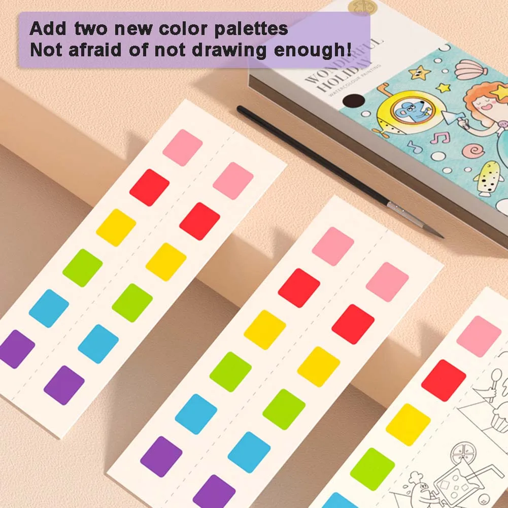 Pocket Aquarel Schilderij Boeken Voor Kinderen Aquarel Boeken Met Verf En Penseel