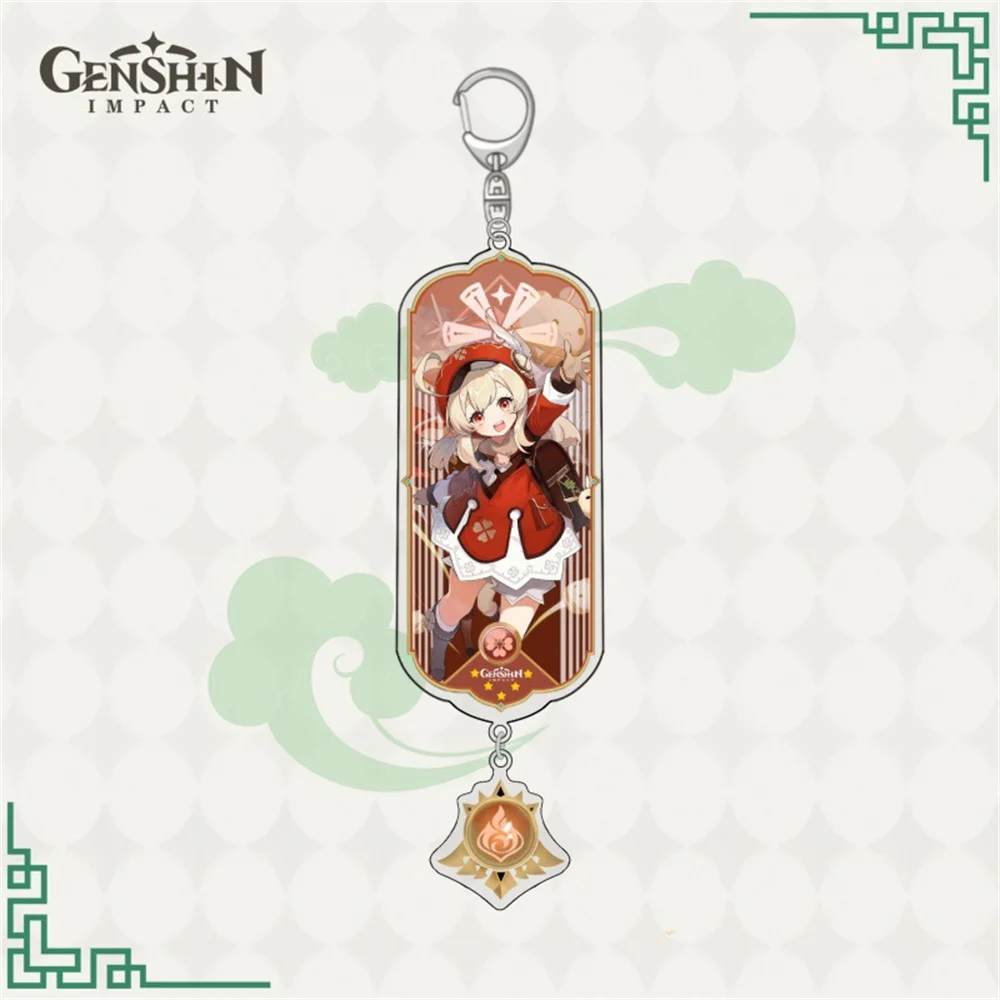 

Genshin Impact Acrylic Keychain Zhongli Klee Keqing NIlou Xiao God Keyring Pendant Gift