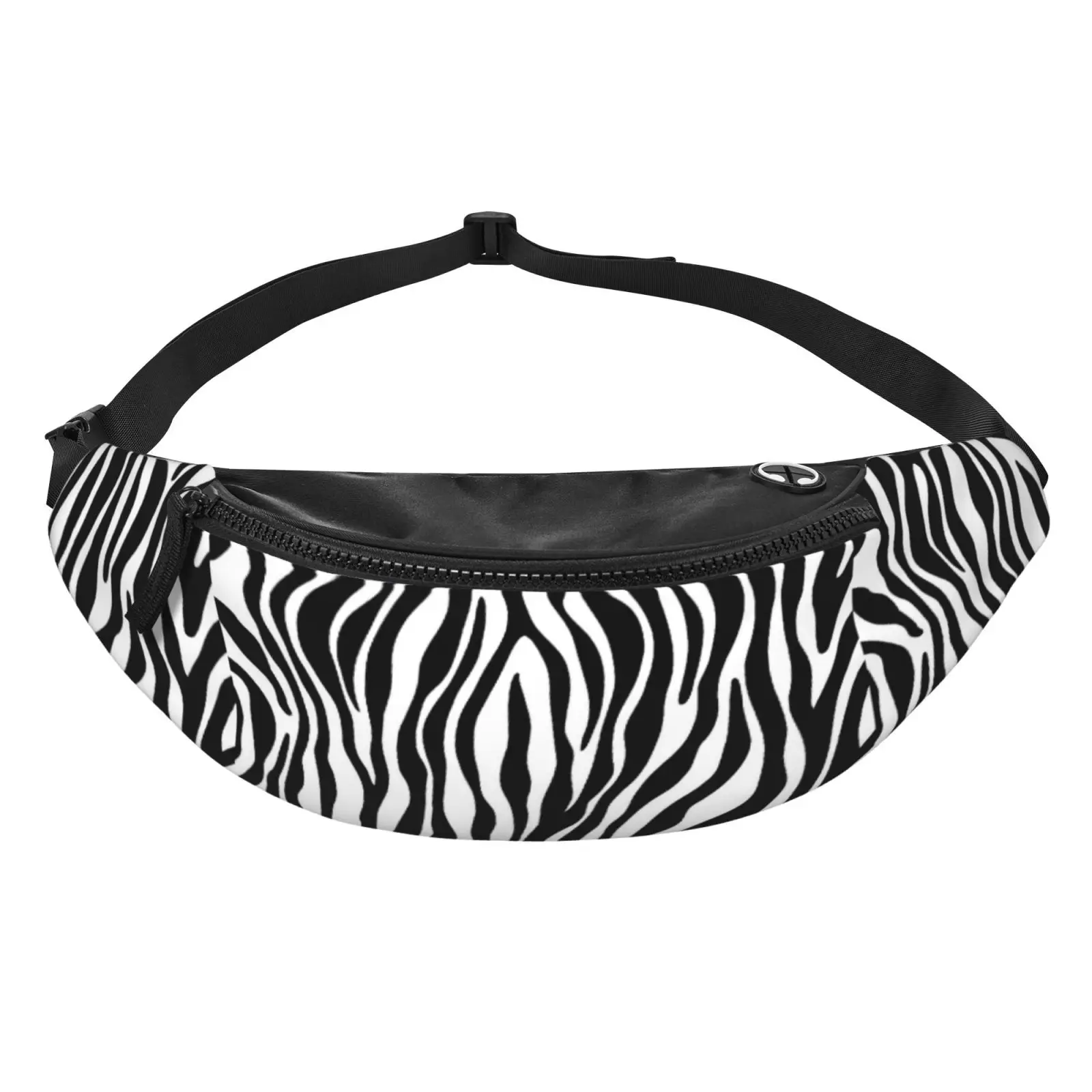 Zebra Print Fanny Pack Backpack Men Backpack Women Bags Polyester Waist Bag Casual Unisex Outdoor Anti Wrinkle Waterproof