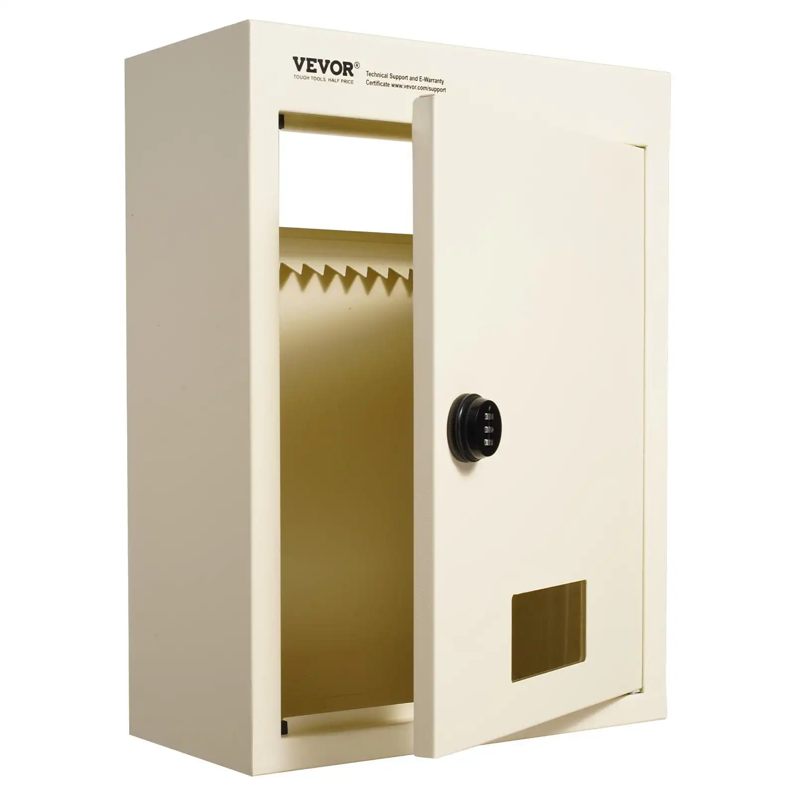 

Through The Wall Drop Box, Heavy Duty Steel Through the Wall Mailbox with 2.8-7.9" 13" Combination Lock, 12.5x6.3x16.9" Mail Dro