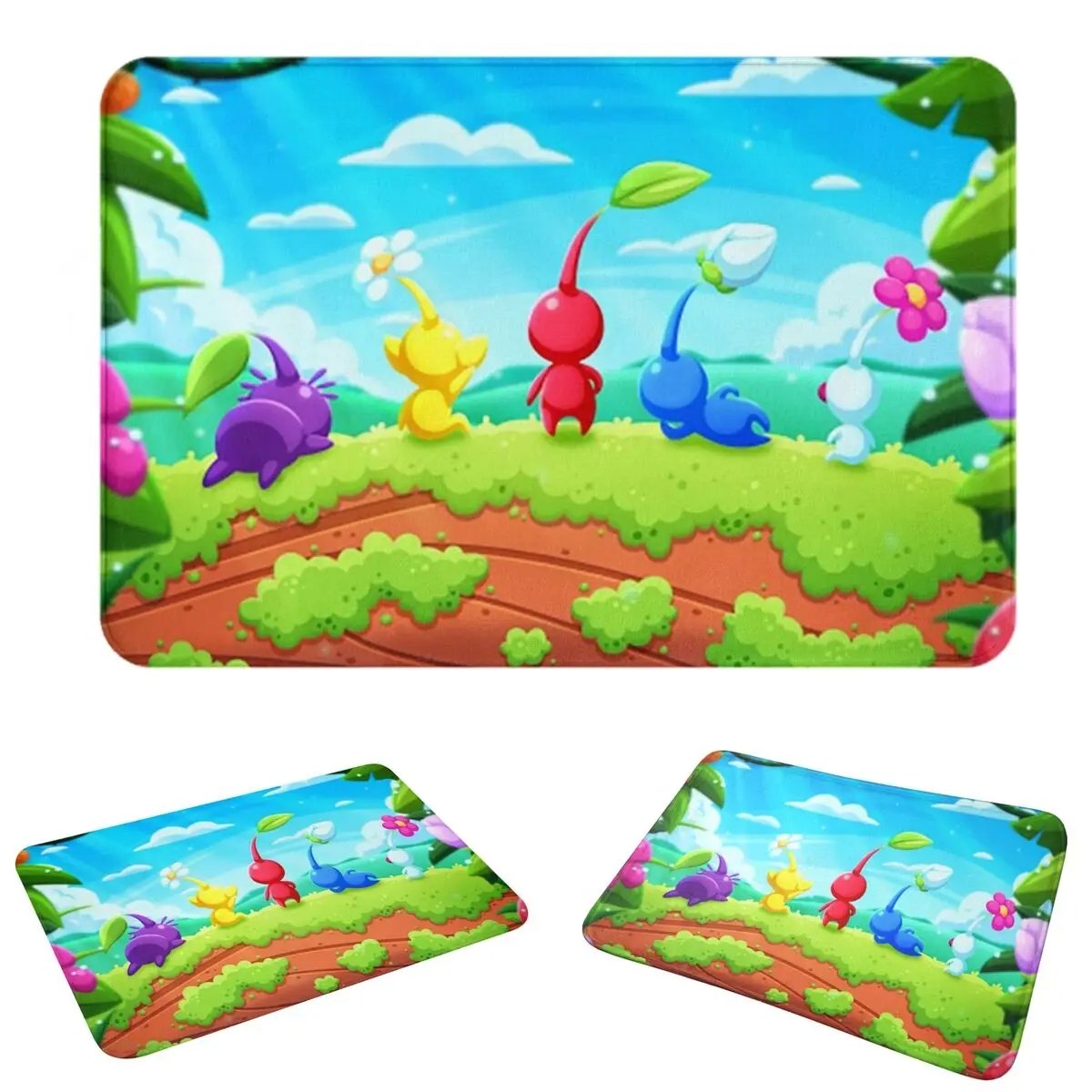 Pikmin Doormat Durable Carpet Rug Kitchen Entrance Home Floor Mat for Living room Footpad Mats