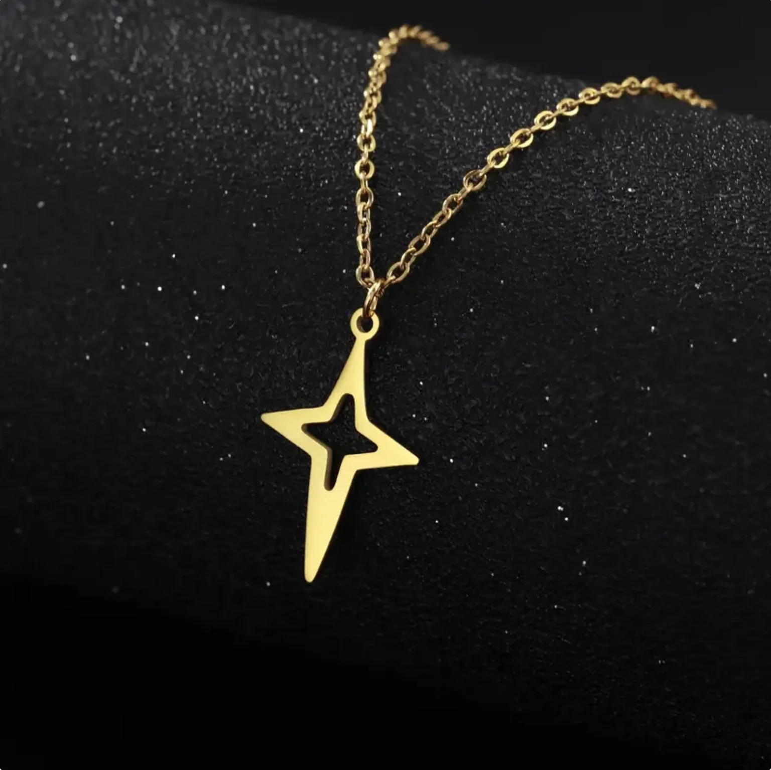 

Star Pendant Necklace, Stainless Steel Pendant Necklace Gift For Women Men, Fashion Jewelry Gift