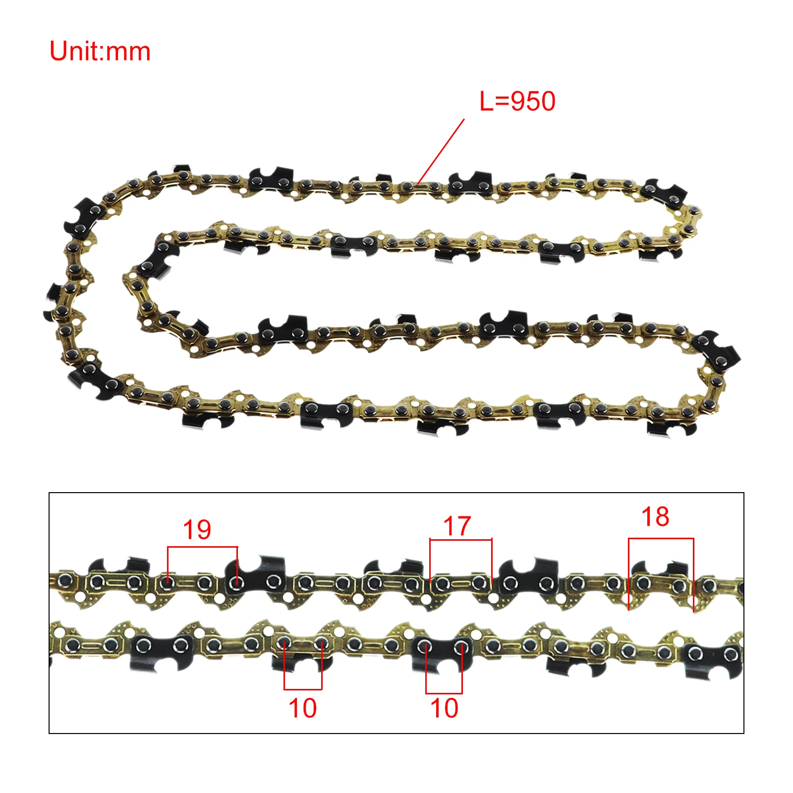 14 Inch Chainsaw Chain 3/8 LP .050