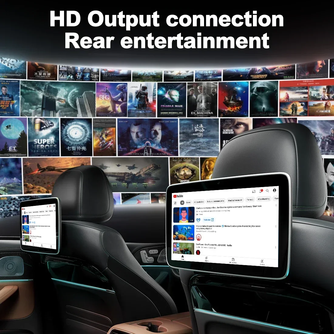 Nuevo MMB MAX 3,0 Android 10,0 OS 8GB + 128GB carplay ai box interfaz HD adaptador inalámbrico CarPlay Android Auto Netflix y YouTube