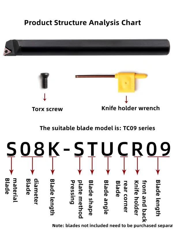 1PC S20R STUCR11 S20R STUCR11 carburo Tugensten inserto per tornitura esterno utensile per fresa per schiuma CNC