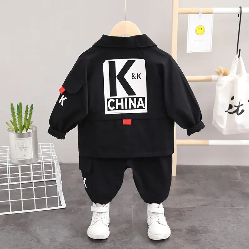 Autumn Children Clothes Baby Boys Jacket Suit T-Shirt Pants 3Pcs/sets Spring Kids Infant Clothing Toddler Sportswear 0-4 years