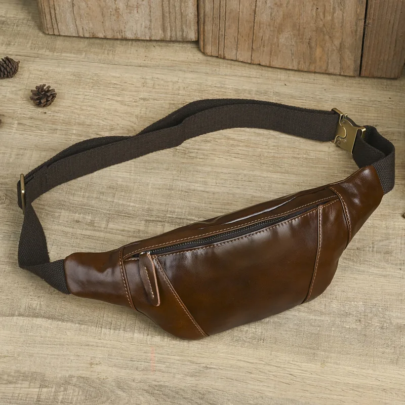 

Мужская поясная сумка из натуральной кожи, винтажная повседневная сумка на пояс, дорожная нагрудная сумка, роскошная мужская сумка через плечо из воловьей кожи, сумка-мессенджер