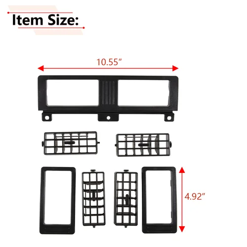 Imagen 2 del producto Juego de rejilla de ventilación de CA para calentador de tablero, para pastilla de cuerpo duro Nissan Navara D21 1986-1997