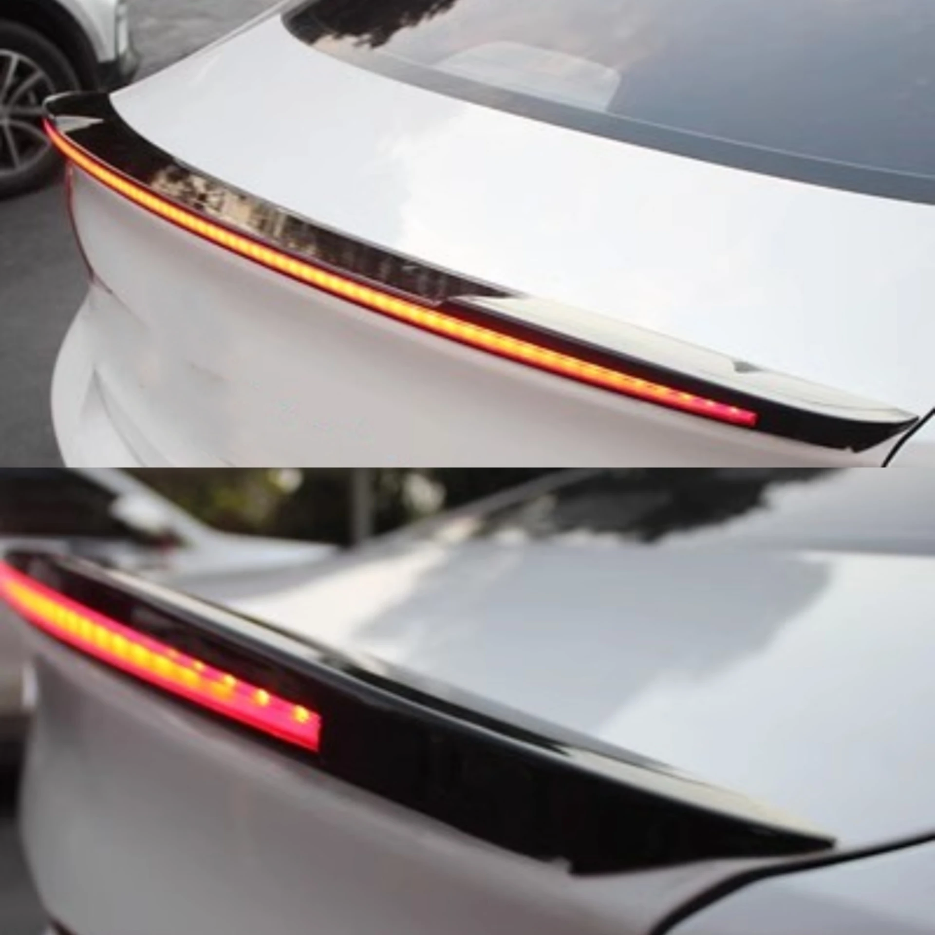 Body Kit Tail Wing with Light for Hyundai Elantra Convert Top Spoiler with Through Lamp Turn Signal Car Accessories