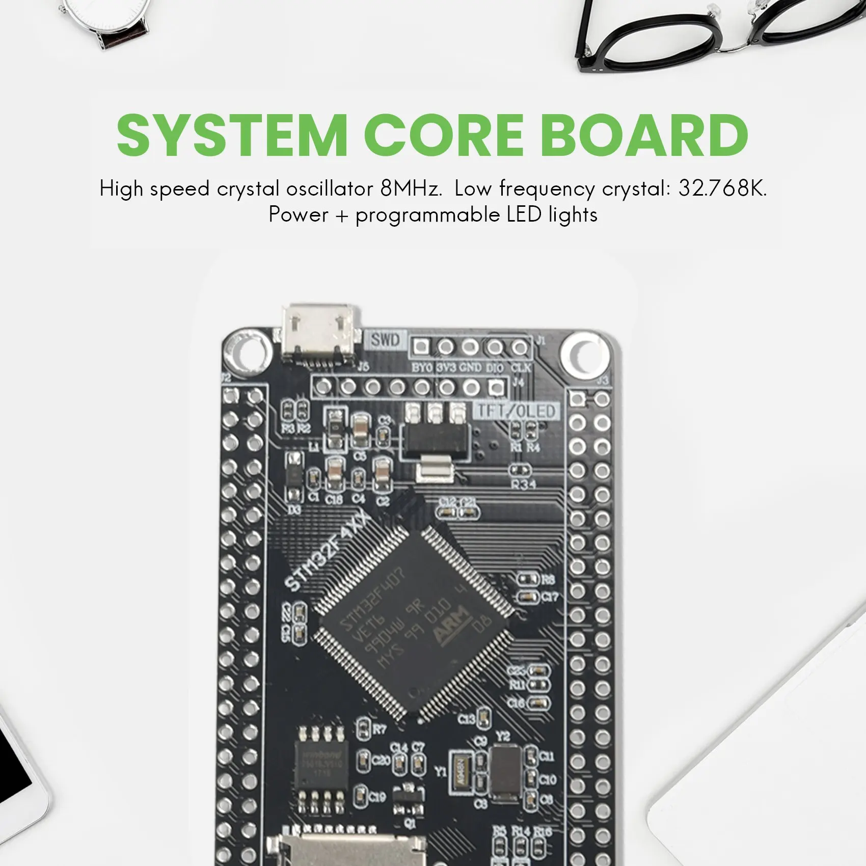 Hot Selling-STM32F407VET6 STM32 System Core Board STM32F407 Development Board F407 Single-Chip Learning Board,STM32F407VET6 STM3