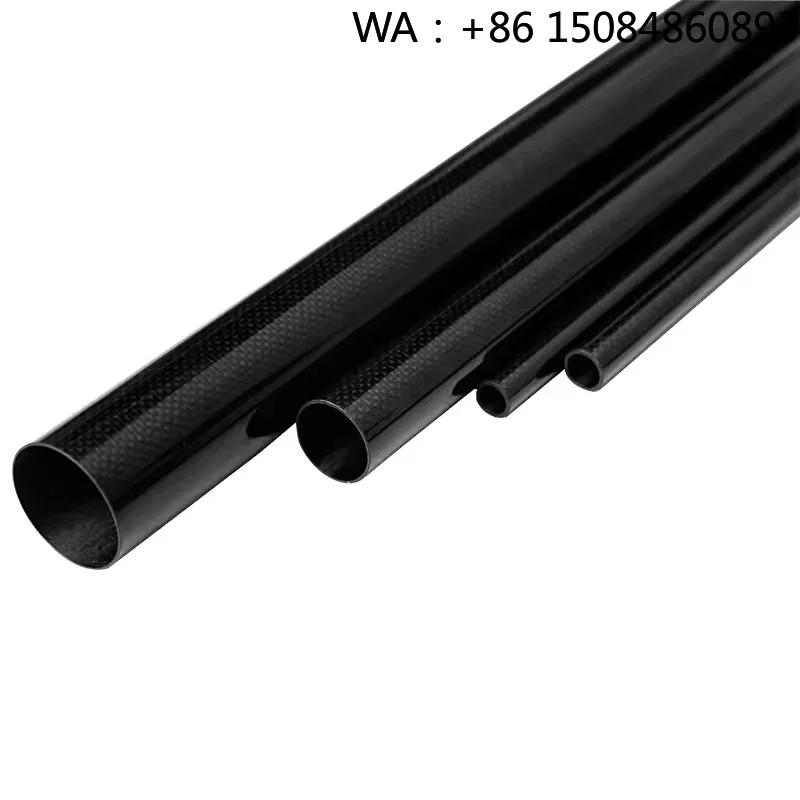 

3K Plain Twill Carbon Fiber Tube 20/30/40cm, Lightweight High Strength, Custom Pipe for RC Model and Sports Tools