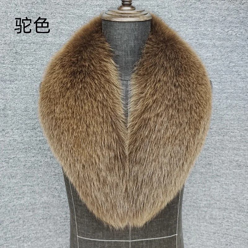 

Natural Fox Fur Scarf for Coat Jacket 100% Real Fur Collar Winter Women Large Size Neck Warmer Fur Shawls Warps Furry Collar