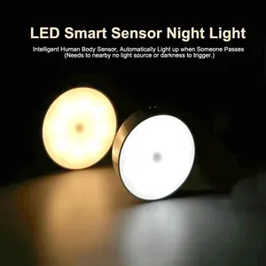 Intelligentes LED -Nachtlicht mit menschlichem Körpersensor, magnetischer Saug, drahtloser Gebrauch, kein Video -Glanz, Nachtlampe für Schrank, Leiter, Bett, Bett 9 Hauptverkäufe Abajur mit Kamera Spion - №2