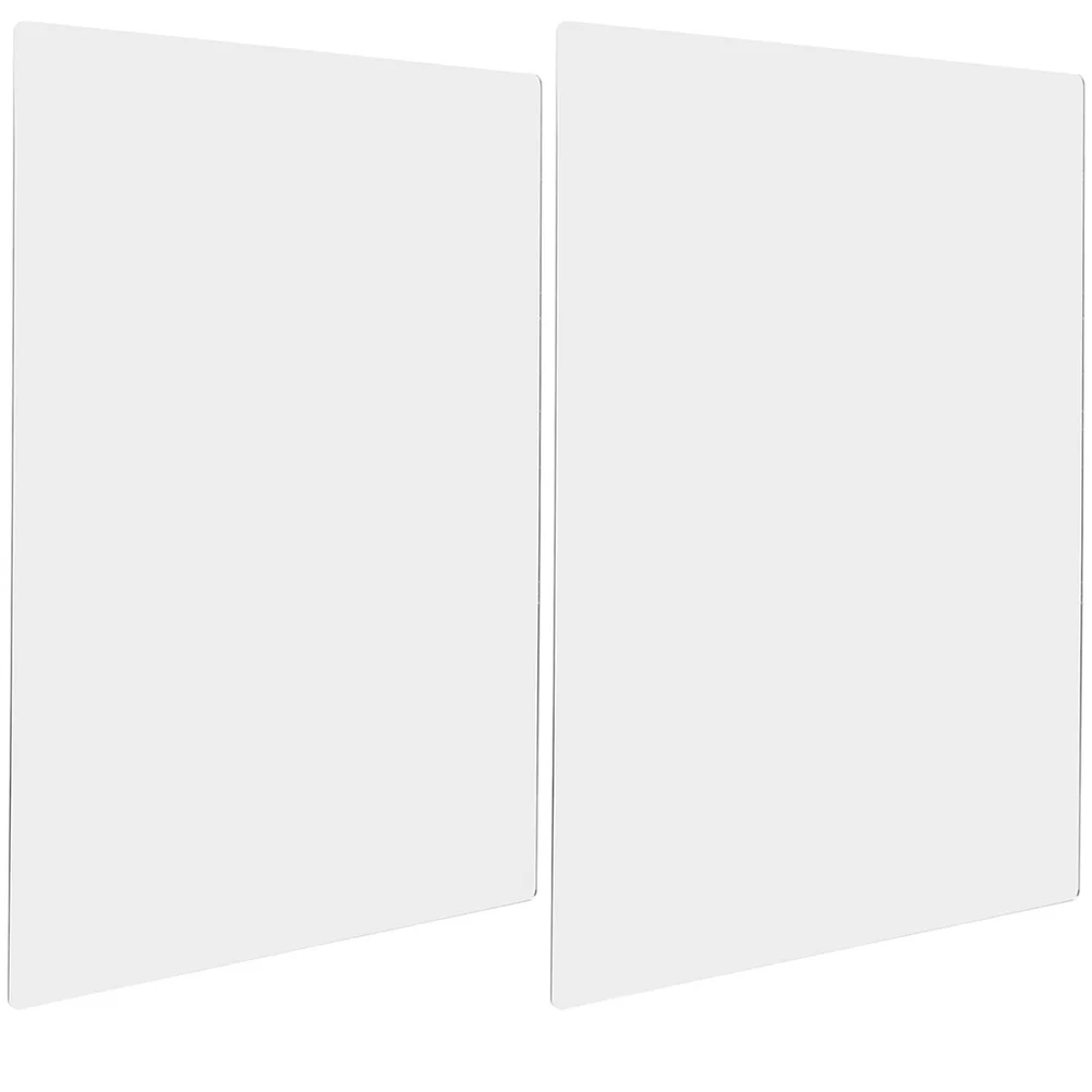 

2pcs Self-Adhesive Acrylic Rounded Corner Makeup Wall Hanging For Bedroom Living Room Decorative Wall Mirror Household