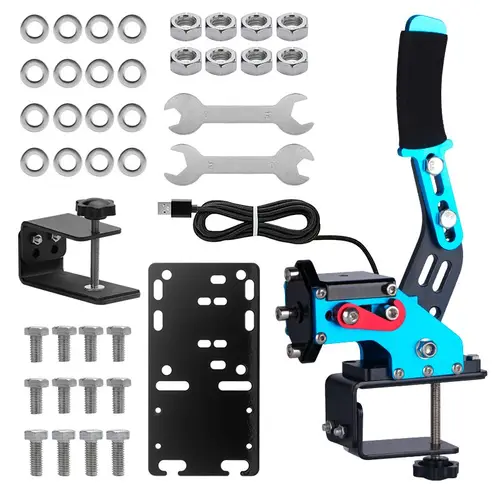 Imagen 2 del producto Freno de mano Usb Simracing, freno de mano de deriva mecánico para Pc, volante de juego, freno de mano de carreras Sim, cabina, palanca de frenos Usb El