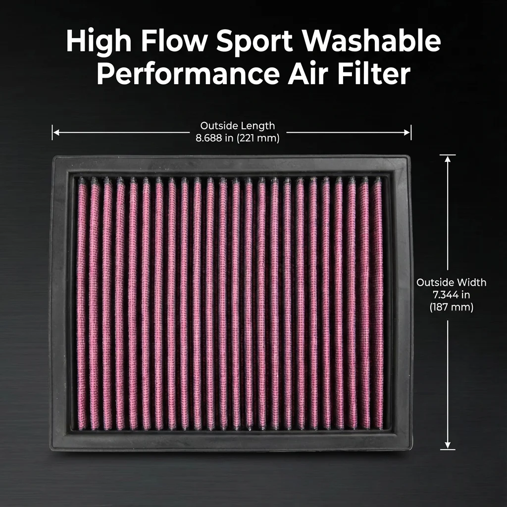 

for Toyota Noah Voxy Prius Plug-In Auris Hybrid 1.8L RAV4 IV Hybrid 2.5L 2010-2025 High Flow Sport Washable Air Filter 33-2435