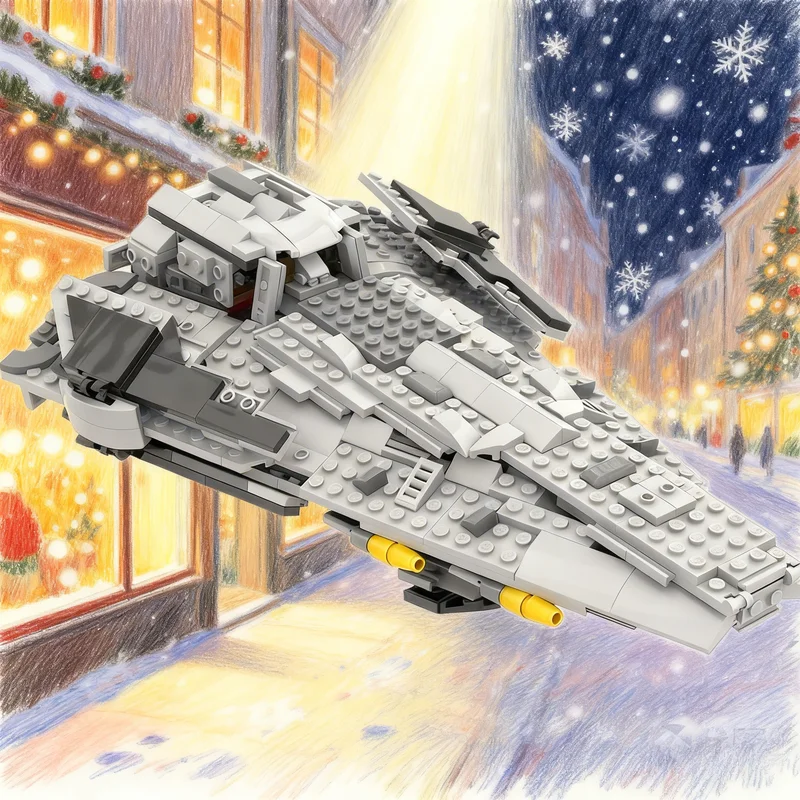 

534pcs MOC Raider Corvette Alternate Build Of Tie Star Battle Model Building Blocks Toy Gift Creative Display Collectible Desk