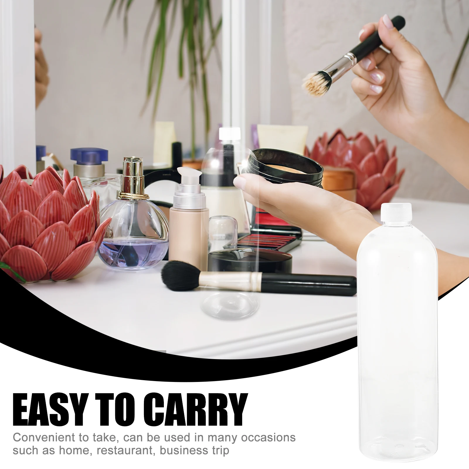 5 個の軽量詰め替え可能なシャンプーディスペンサーボトルペット素材 Bpa フリー液体石鹸ローションボディウォッシュに安全再利用可能