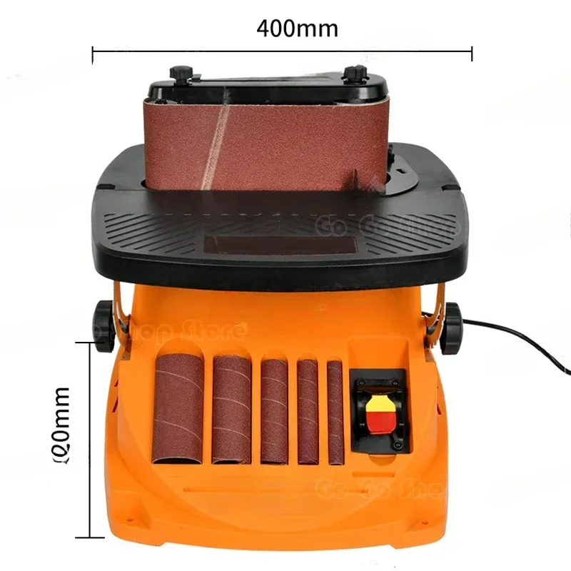 Vertical Drum Belt Wood Oscillating Spindle Sander Curved Surface Woodworking Grinding Tools Polisher 2000RPM