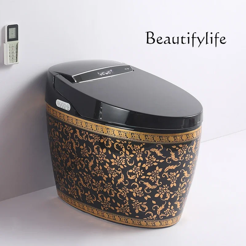 European style personalized creative black egg-shaped toilet without water pressure limit deodorant automatic intelligent