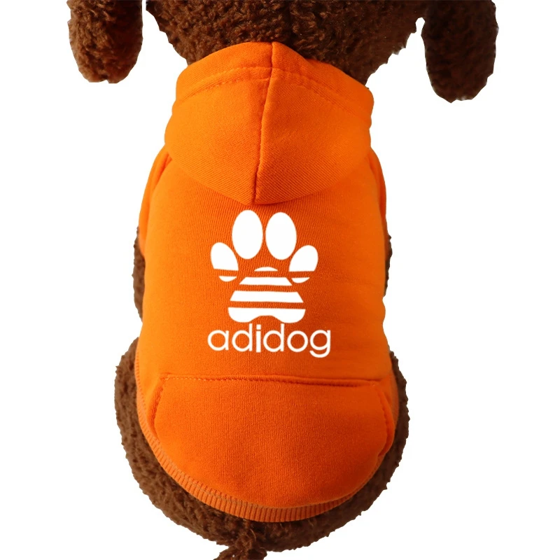 Fleece Pet Clothes Dog Warm Hoodies Winter Cute Hoodie Sweater Coat Costumes for Small Medium Pet Puppy Brand printed Clothing