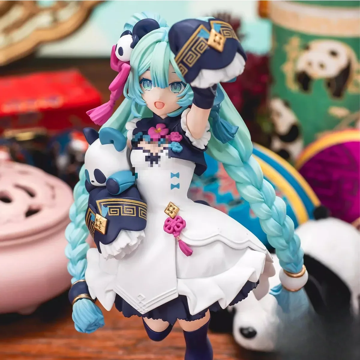 18Cm In Voorraad Echte Schattige Panda Hatsune Miku Garage Kit Doos Figuren Modelversieringen Verzamelbare Poppen Speelgoed Anime Randapparaat