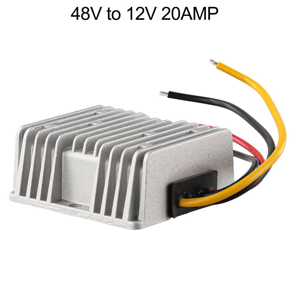 Gleichstromwandler, 36 V/48 V auf 12 V, 20 A Ausgang für Roller und Autos, wasserdichtes Aluminiumgehäuse mit intelligentem Schutz