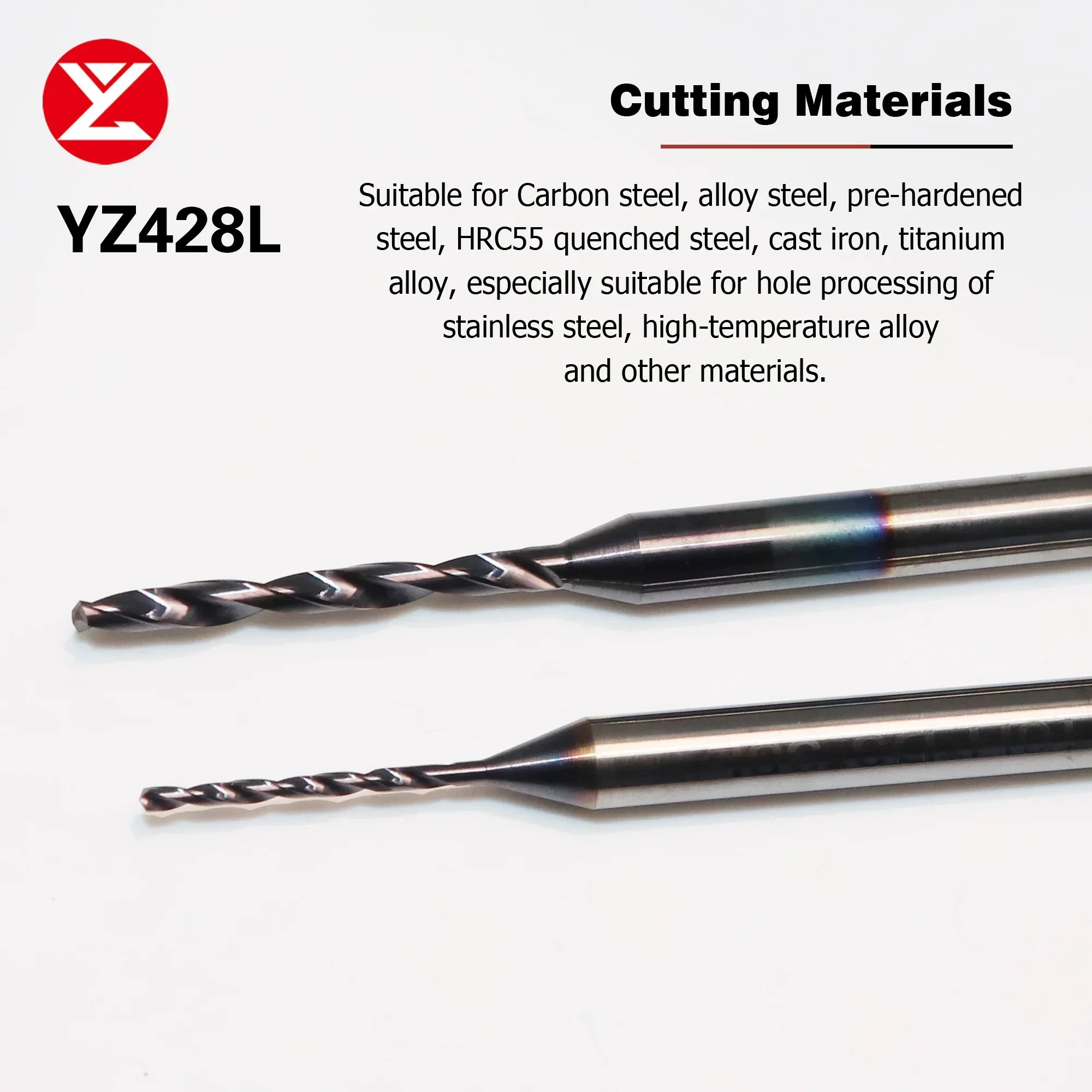 0.1 ~ 1,69mm Micro Bohrer Vhm Langen Flöten Bit Durchmesser CNC Loch Bearbeitung Werkzeug Präzision Bohren Für Stainle superlegierung
