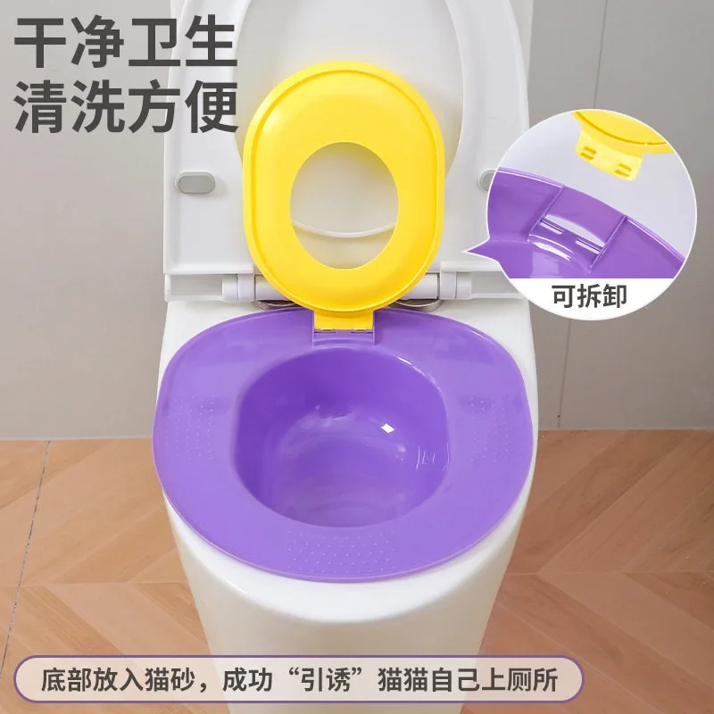 Cat Toilet Trainer Cat Litter Box Anti-sand Deodorant Large Removable and Washable view 2