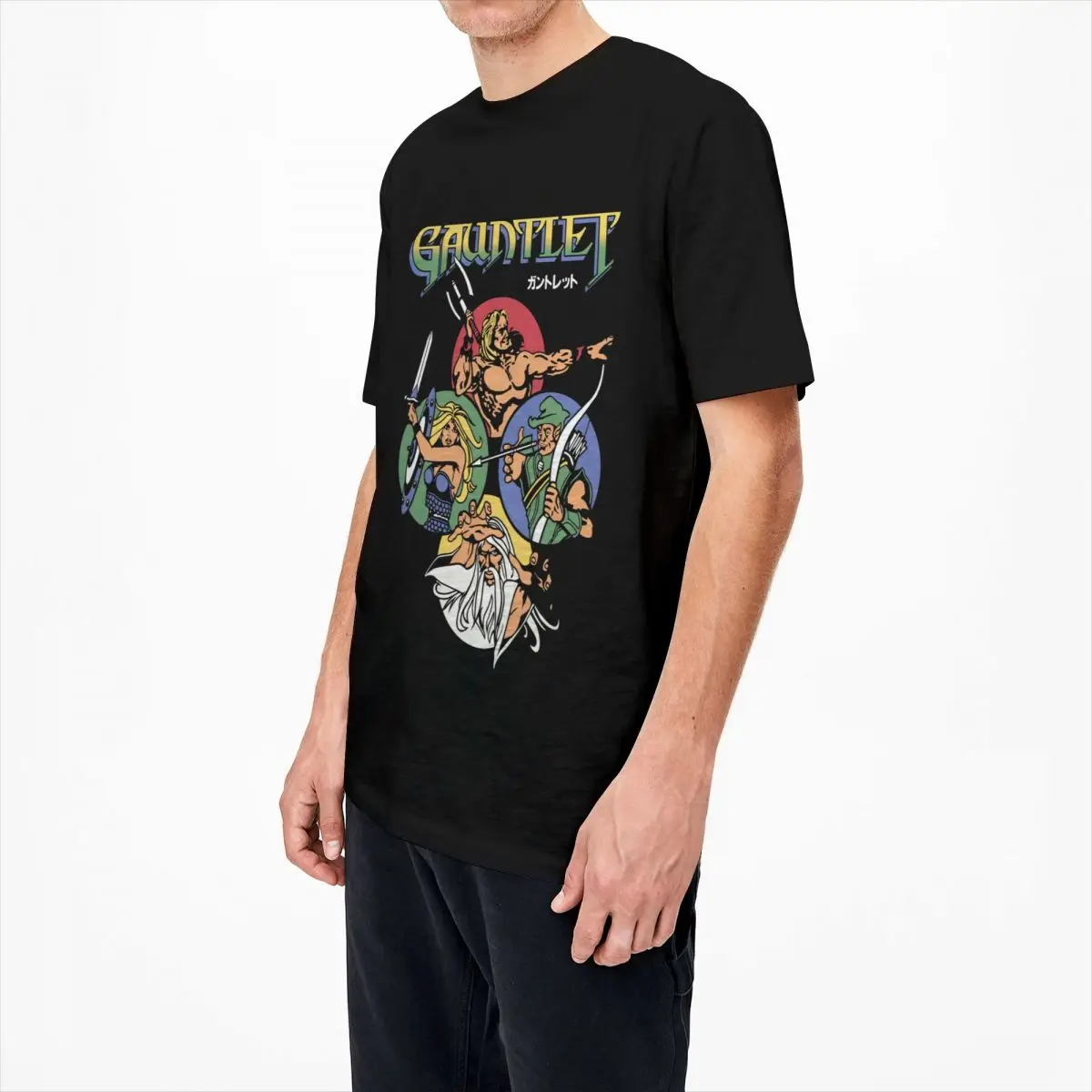 Arcade Old School Game 1985 Gauntlet Men Women\'s T Shirts Accessories Funny Tees Round Collar T-Shirt Pure Cotton Adult Clothes