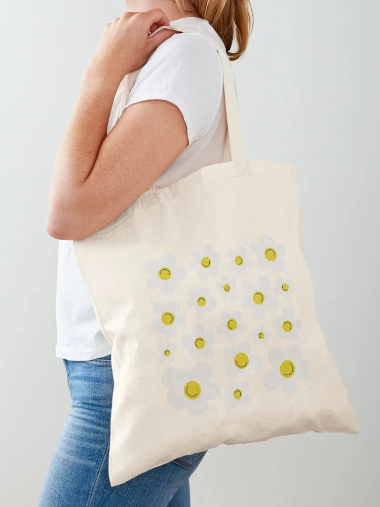 

Happy daisies Tote Bag supermarket folding bag Fabric bag Cloth bags Portable shopping