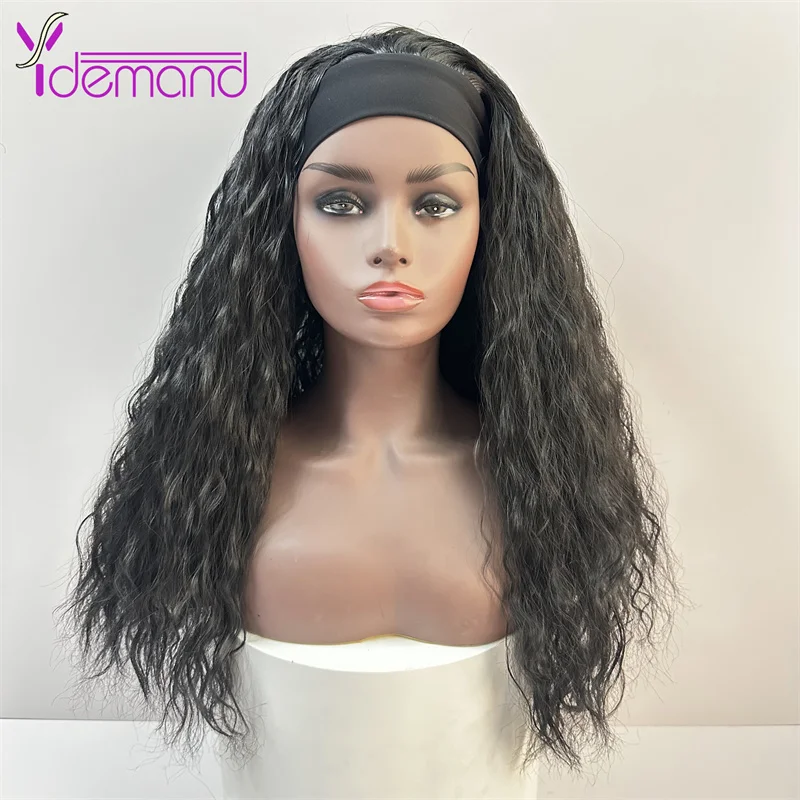 

Y Demand Long Body Wave headband Black Wig For Black Women