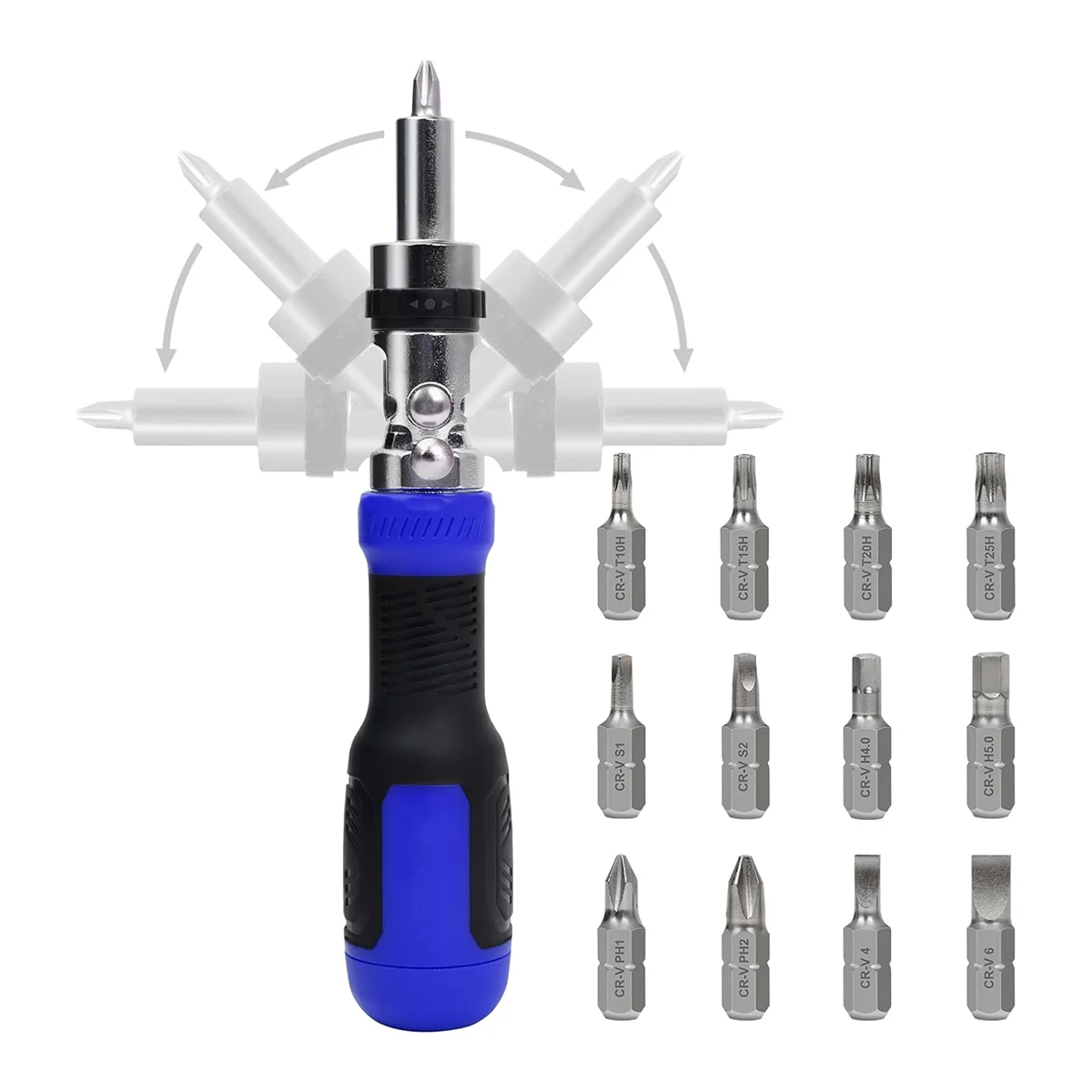 

Ratchet Screwdriver 13-In-1 Multi Screwdriver Tool All in One Ratcheting Screwdriver ,180 Degree Pivoting Adjustable