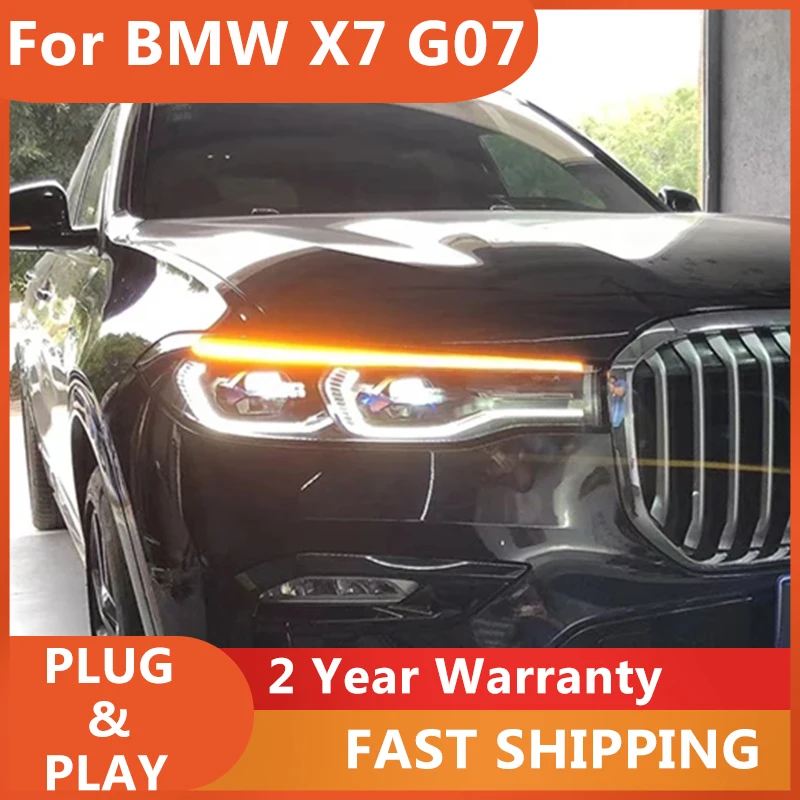 

Автомобильные аксессуары для BMW X7 G07, головка головного света 2018-2021 G07, головка головного света DRL, сигнал поворота, линза дальнего света проектора