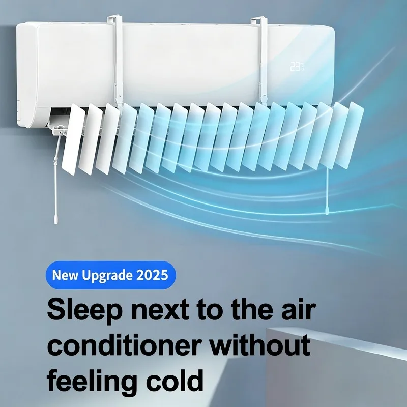 Air Conditioner Windshield Deflector Adjustable Louver Wall-Mounted Universal Anti-Direct Airflow Cover Air Guide Plate