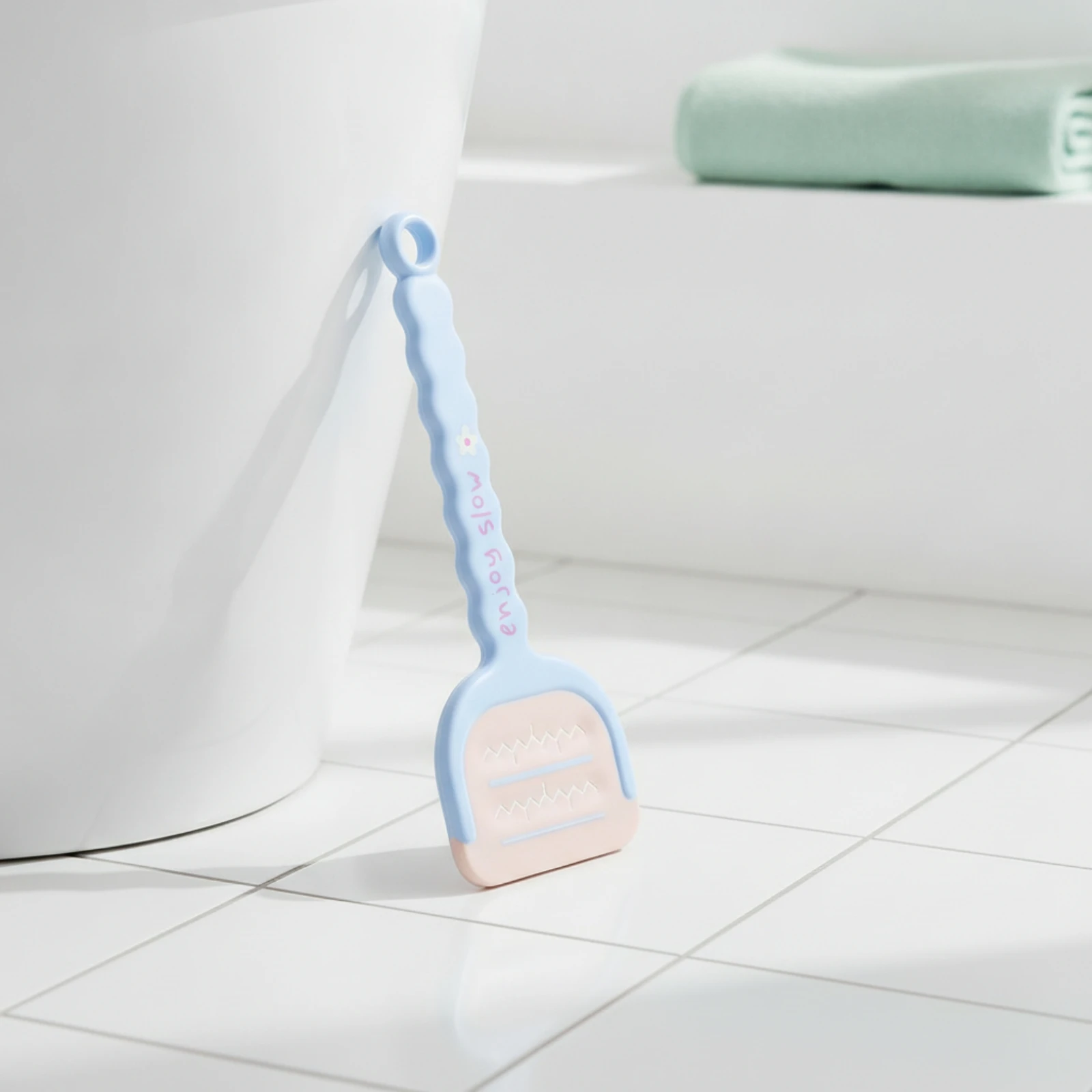 Scraper with Long Handle Ergonomic Bathroom Scraper Cleaning Tool with Long Handle Easy to Clean Scrubbing Brush Versatile