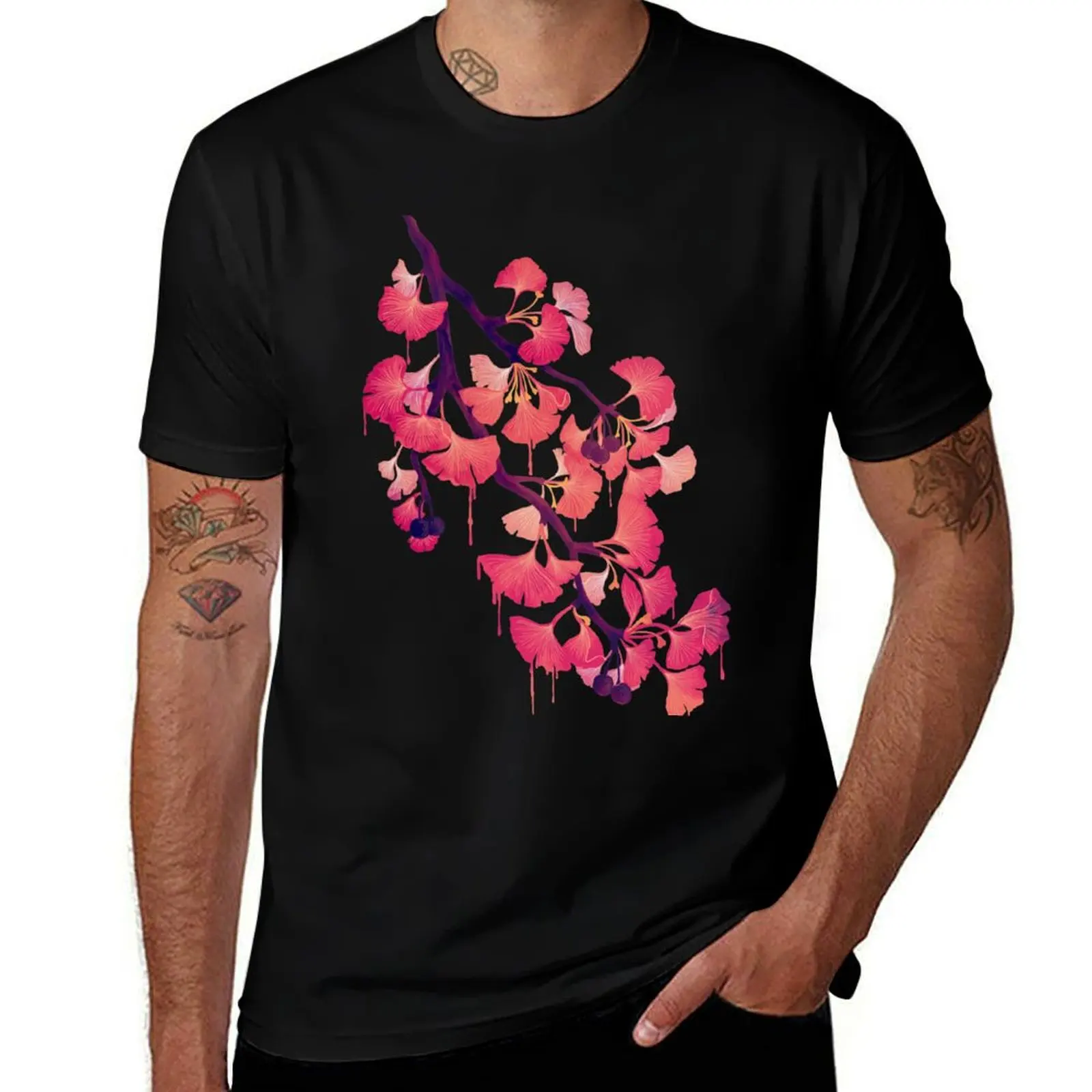 

O Ginkgo T-Shirt Trendy Pattern T-Shirt for Men