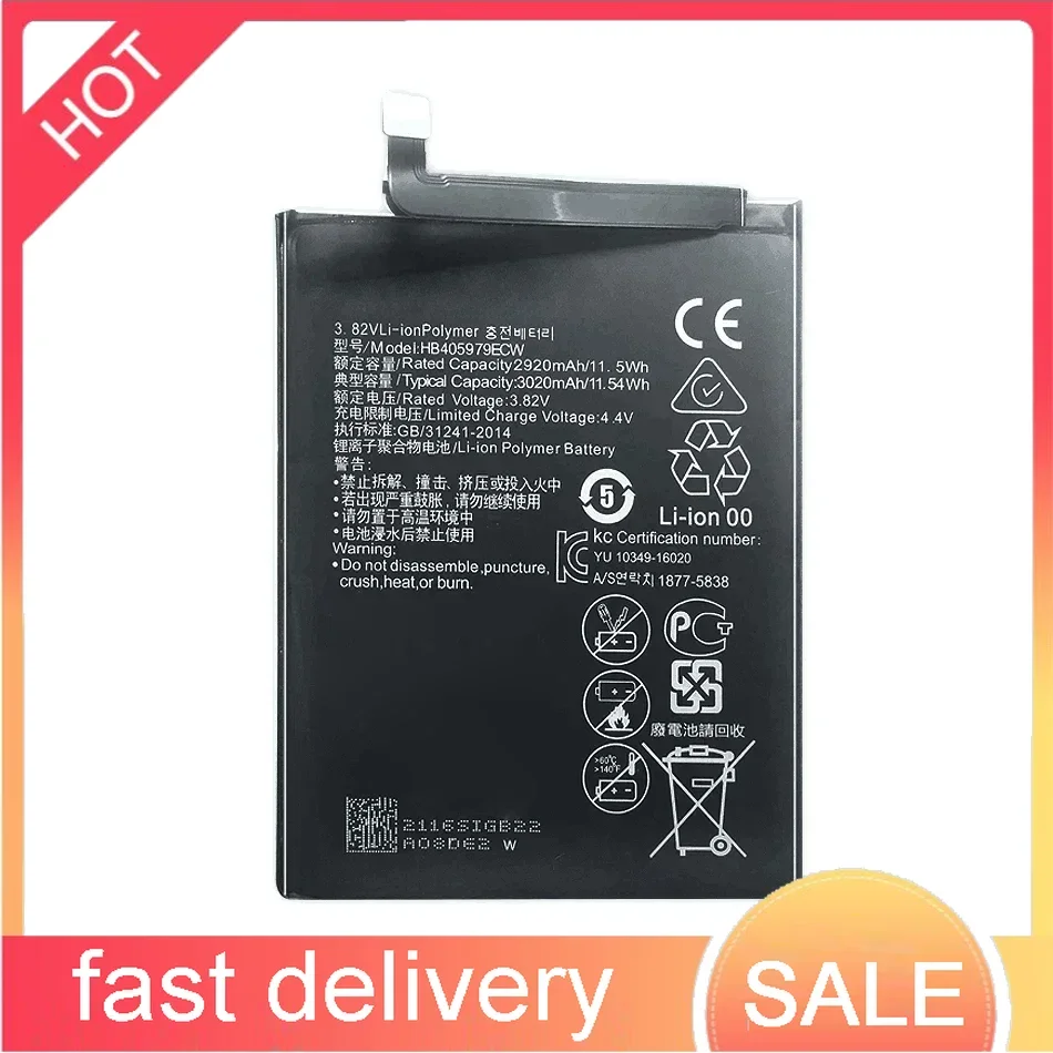 Bateria 3020mAh HB405979ECW Battery For Huawei Y6 2017 / Y6 Pro 2017 / Honor 6 Play MYA-L11 MYA-L41 MYA-L03 L23 L02 L22 Batterie