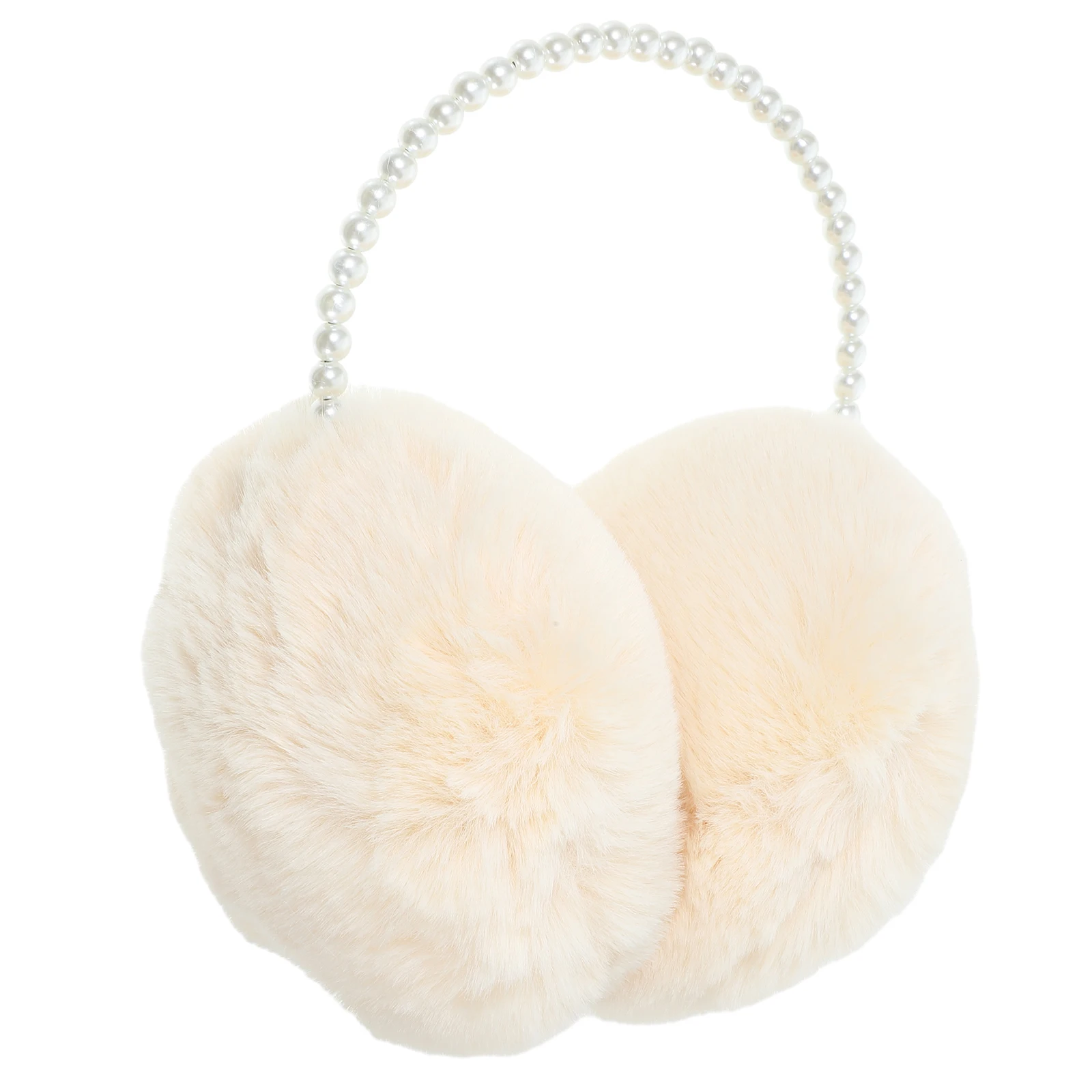 Lovely Pearl Warmer Winter Earmuff For Women Girls Warm Ear Comfortable Headphone-Free Ear Protection For Cold