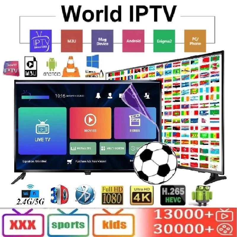 FHD HD 4K iptv 1080p Code Heel Europa M3U Lijst Spanje Frankrijk Italië Portugal Duitsland Nederland Polen...