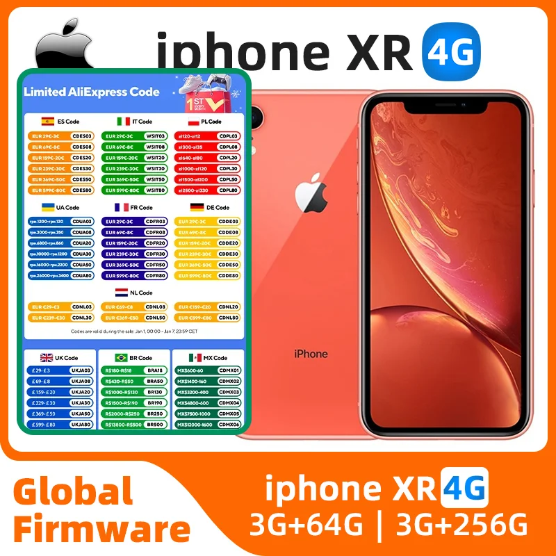 Apple iphone XR ios 6.1 inch 128GB ROM All Colours in Good Condition Original used phone