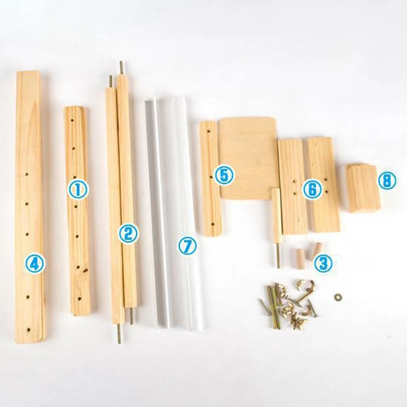A98E-Adjustment Solid Wooden Frames Tabletop Crossstitch Embroidery Floor Stand For Needlework Sewing Handmade Tools Cross Stitc