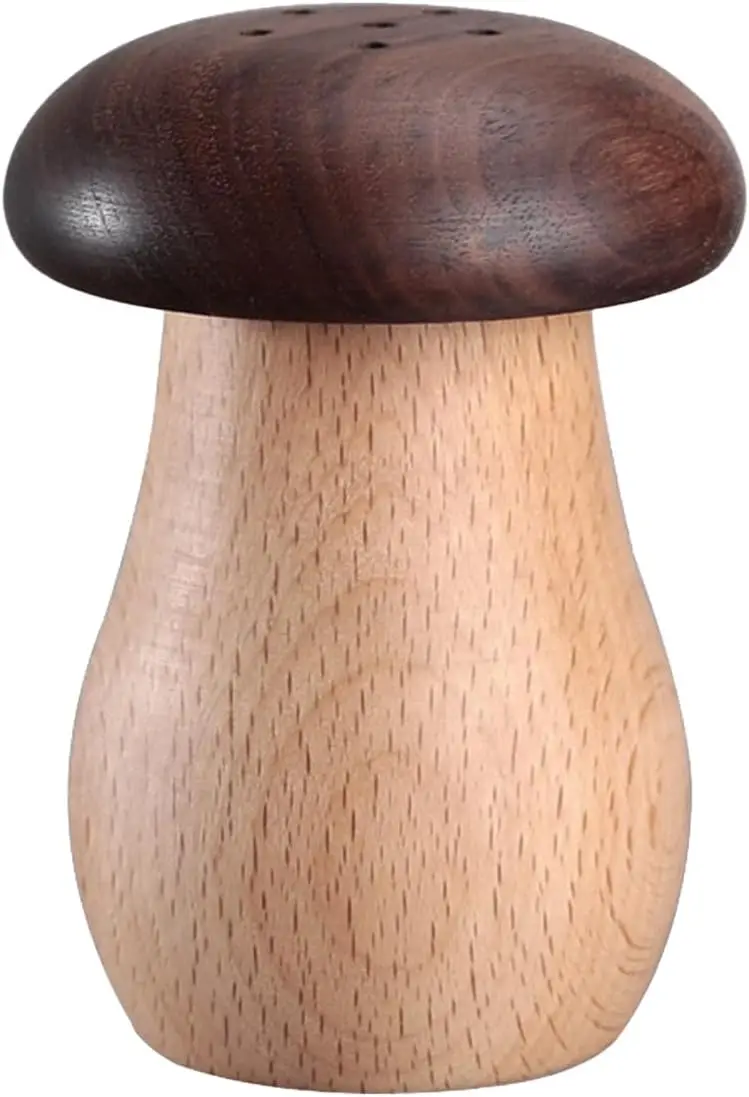 

Cute Mushroom Toothpick Holder Wooden Dispenser Vintage Farmhouse Kitchen Accessory