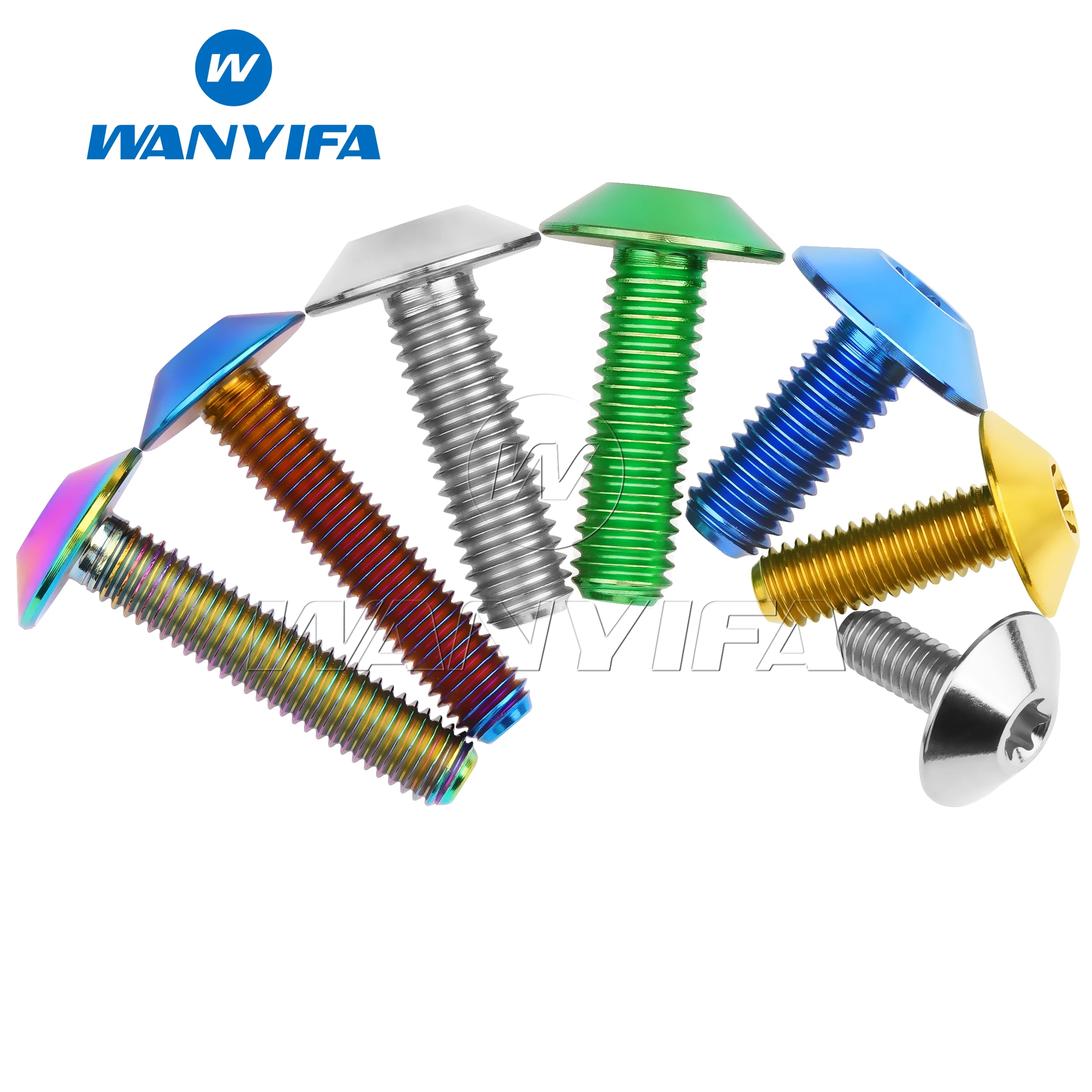 Wanyifa Titanium Bolt M4 M5 M6X10/12/15/20/25/30/35Mm Plum Head Screw for Bicycle and Motorcycle Part Accessories