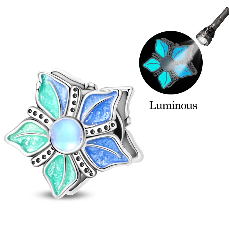 2026 Original 925 Sterling Silber Unterwasser-Blumen-Anhänger für Damen, Feiner DIY-Schmuck für Geburtstag und Sommer, Geschenke ﻿