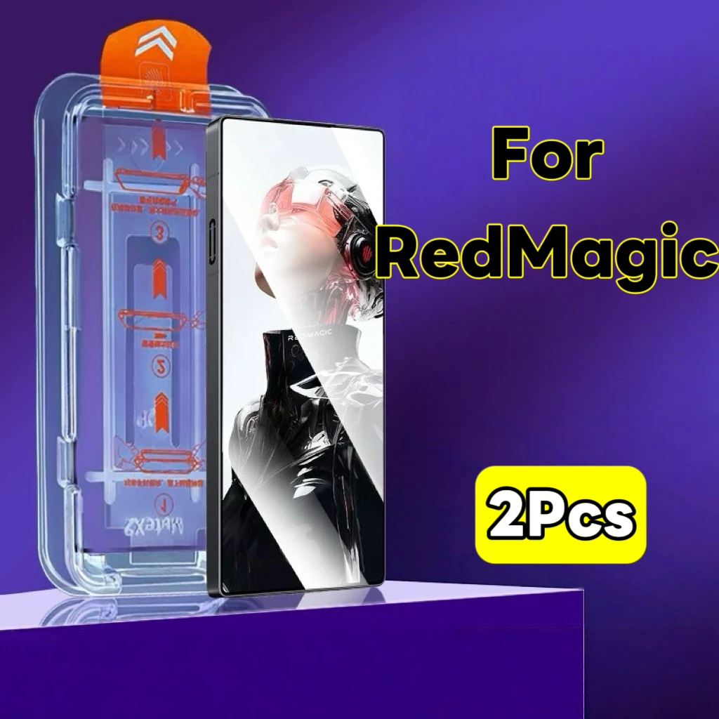 2 Stück 9H gehärtetes Glas Displayschutzfolie für ZTE Nubia Redmagic 10 10S 9 9S 8 8S 5G Anti Scratch Anti Fingerabdruck