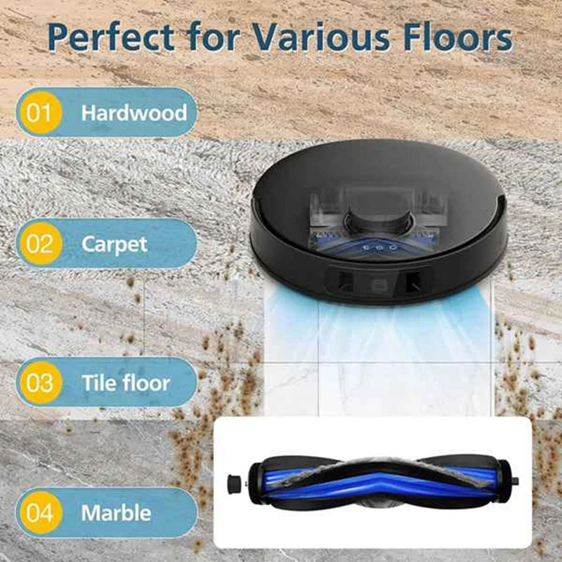 A44F-27PCS For Ecovacs Deebot T50 PRO Robot Vacuum Cleaner Accessories Main Side Brush Hepa Filters Dust Bag Mop Cloths